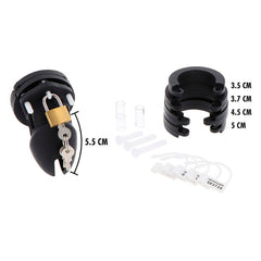 HIDDEN DESIRE - EXTREME KEUSCHHEITSPUMPENKÄFIG AUS SILIKON GRÖSSE S SCHWARZ